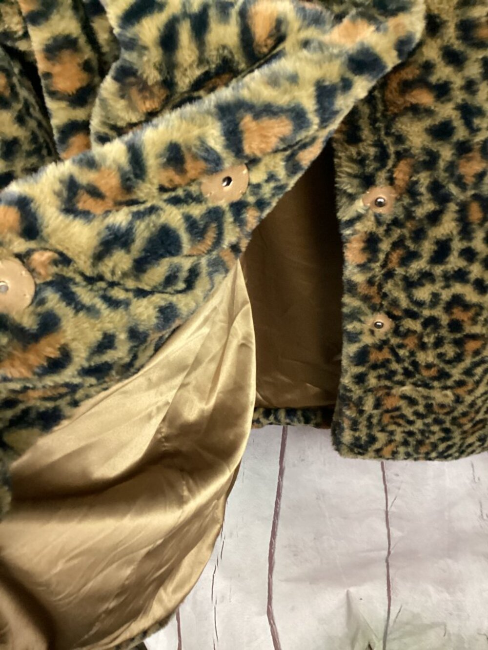 Torrid Cheetah Longline Faux Fur Coat NWT 24 - Picture 7 of 9